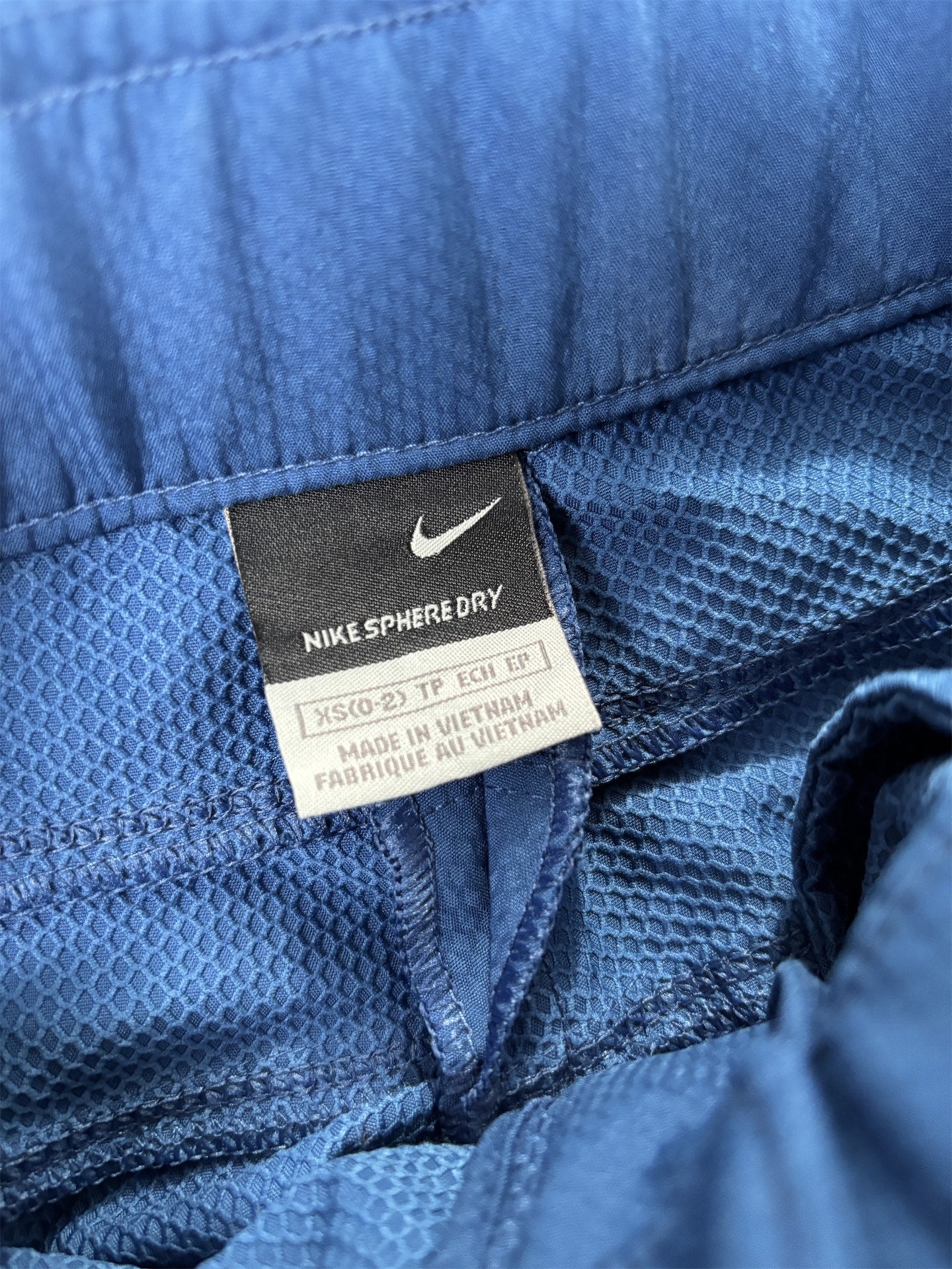 Vintage Y2K Nike Cargo Track Pants Women's XS Blue Green Swoosh Embroidered Joggers