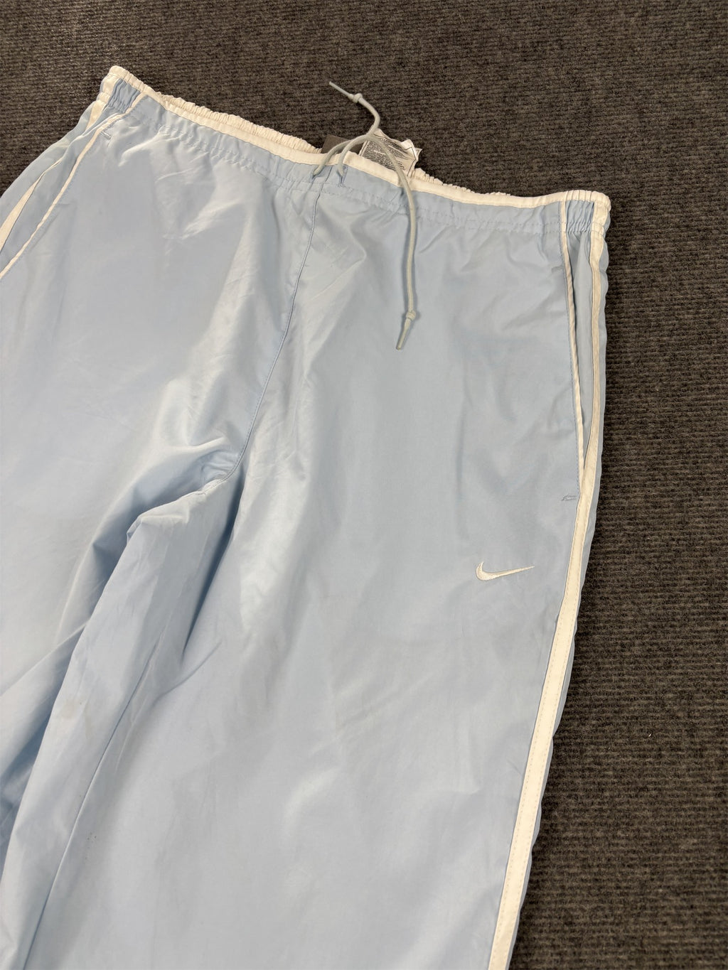 Vintage Y2K Nike 3/4 Track Pants Women's S Baby Blue White Piping Rare Joggers