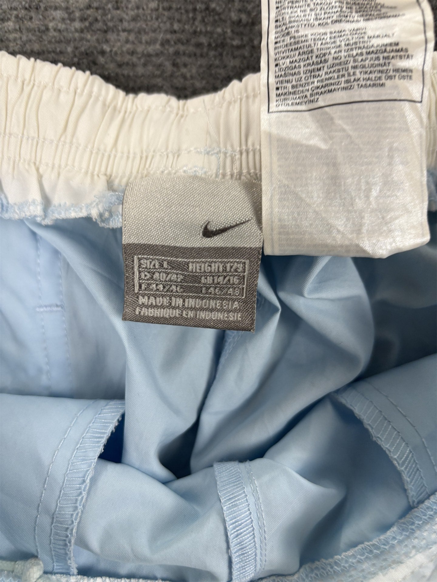 Vintage Y2K Nike 3/4 Track Pants Women's S Baby Blue White Piping Rare Joggers