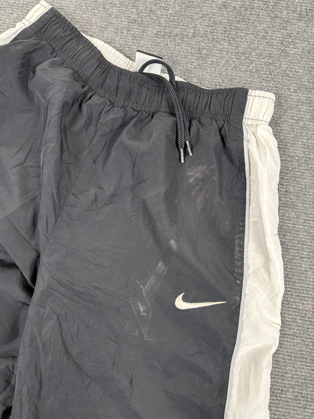 Vintage Y2K Nike Track Pants Women's S Black White Grey Piping Swoosh Joggers