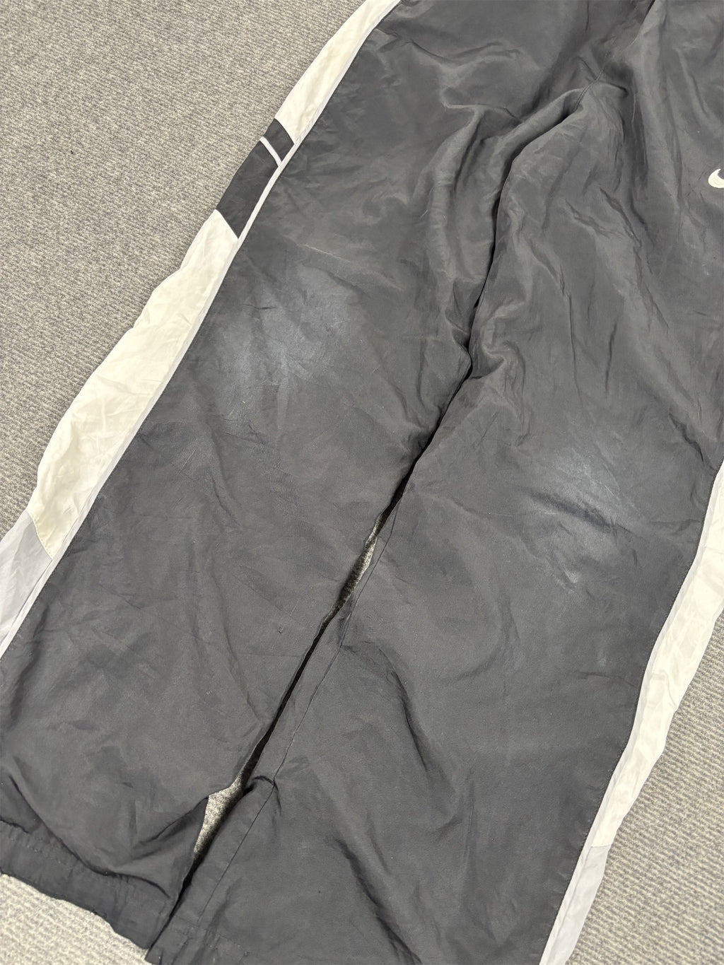 Vintage Y2K Nike Track Pants Women's S Black White Grey Piping Swoosh Joggers