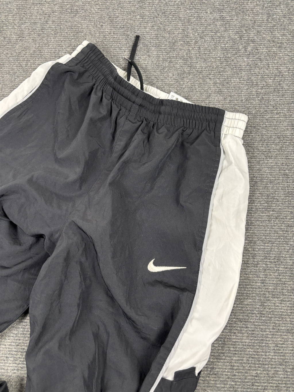Vintage Y2K Nike Track Pants Women's S Black White Grey Piping Swoosh Joggers