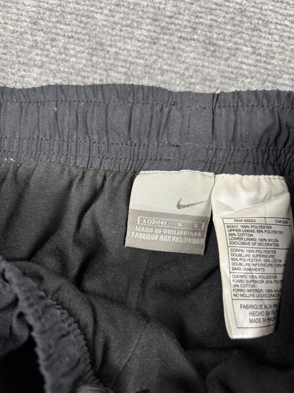 Vintage Y2K Nike Track Pants Women's L Black White Ankle Swoosh Ladies Joggers