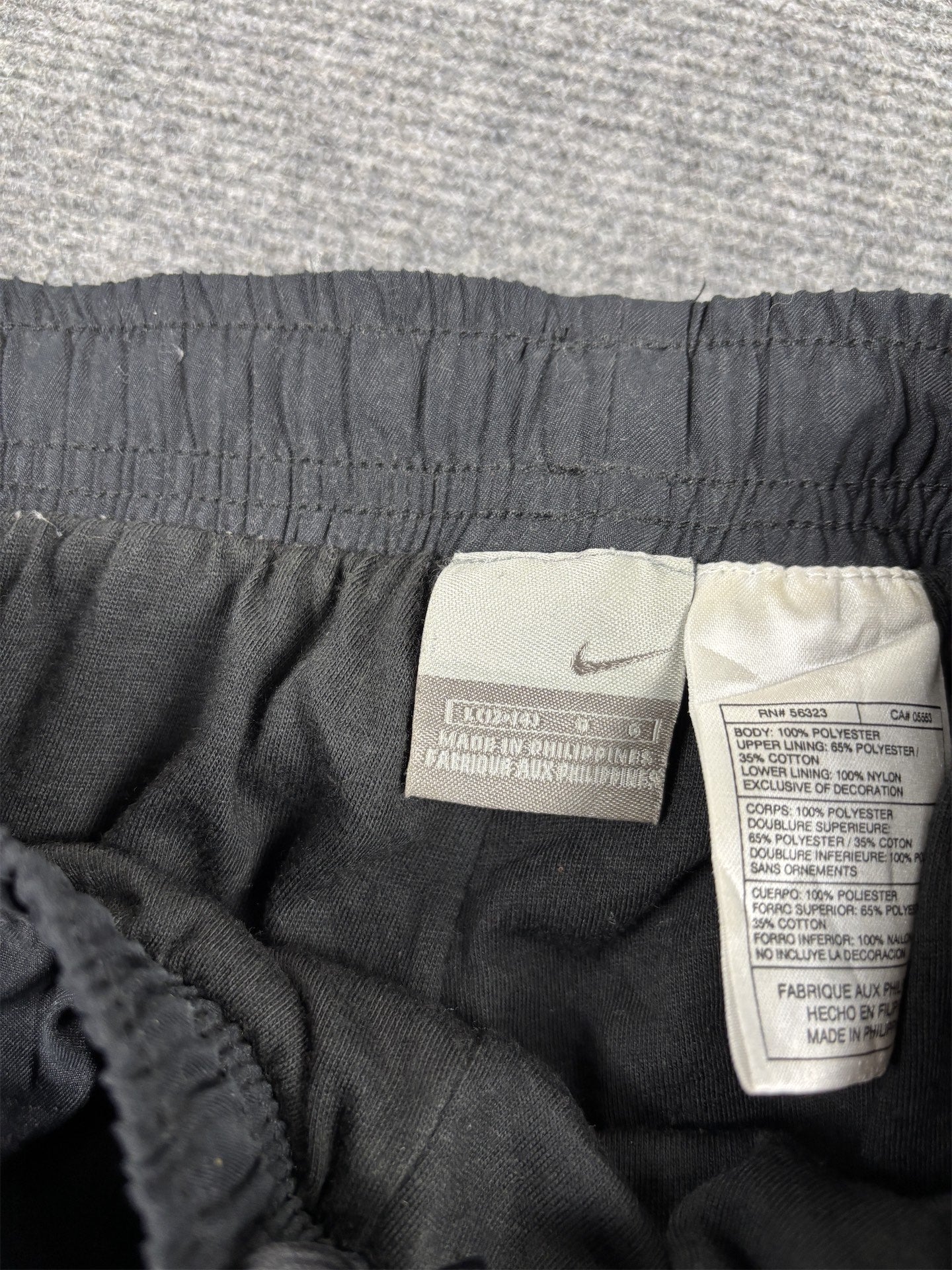 Vintage Y2K Nike Track Pants Women's L Black White Ankle Swoosh Ladies Joggers