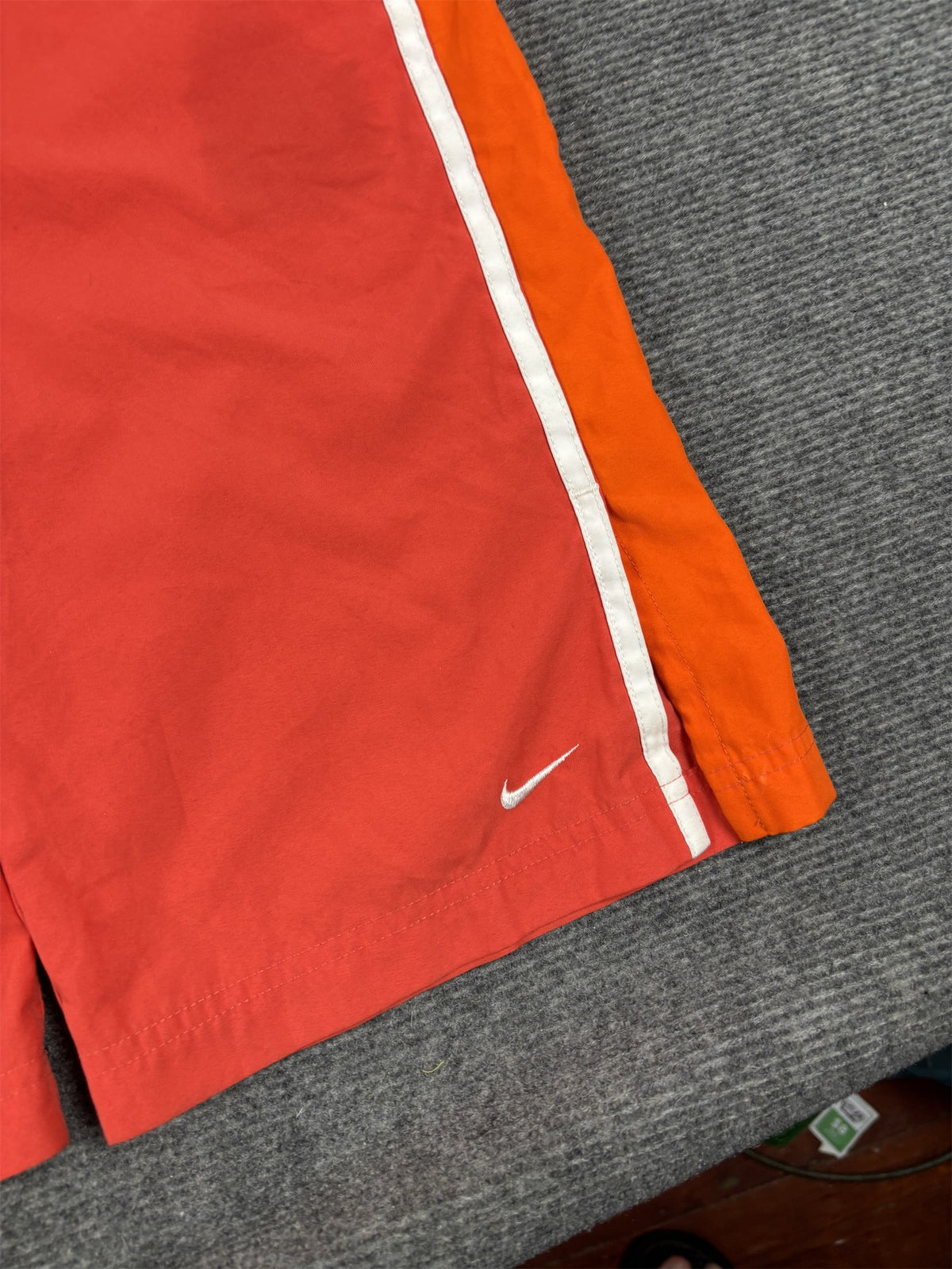 Vintage Y2K Nike Track Pants Women's M Red Yellow Piping Ankle Swoosh Rare