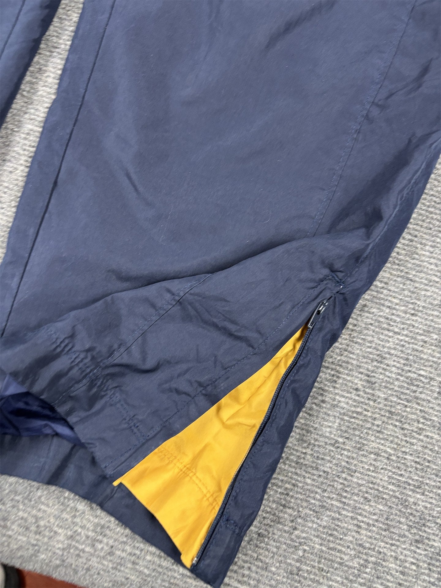 Vintage Y2K Nike Track Pants Men's XL Navy Blue Orange Swoosh Ankle Zips Joggers