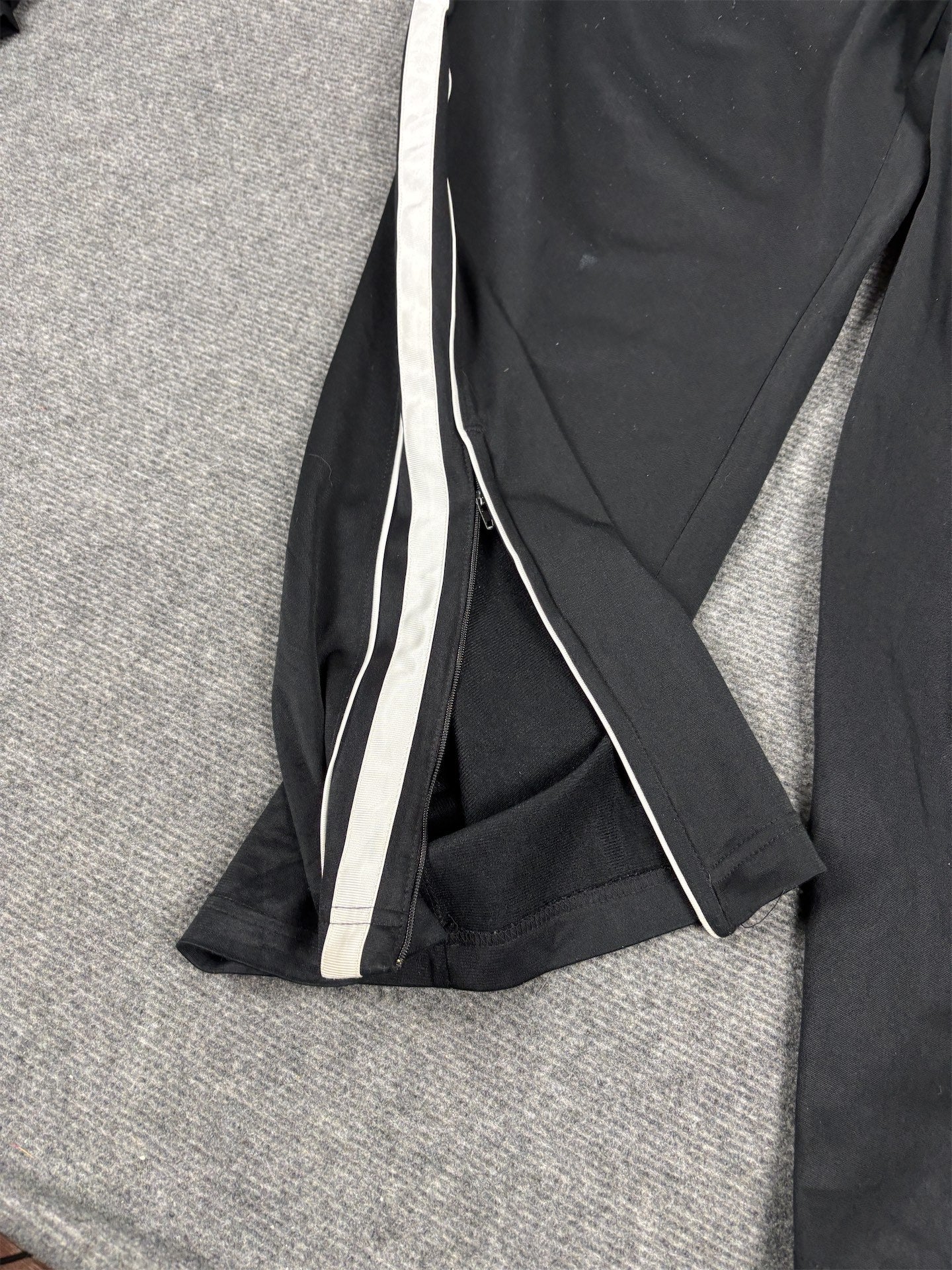 Nike Track Pants Men's L Black White Piping Swoosh Baggy Joggers