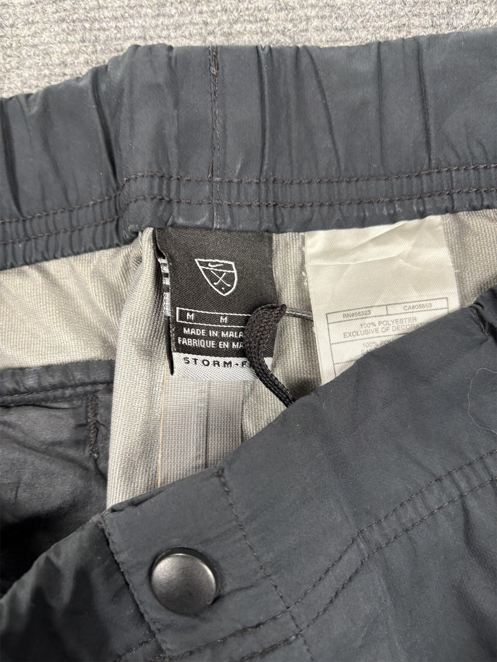 Vintage Y2K Nike Golf Track Pants Men's M Black Waterproof Storm-Fit Trousers