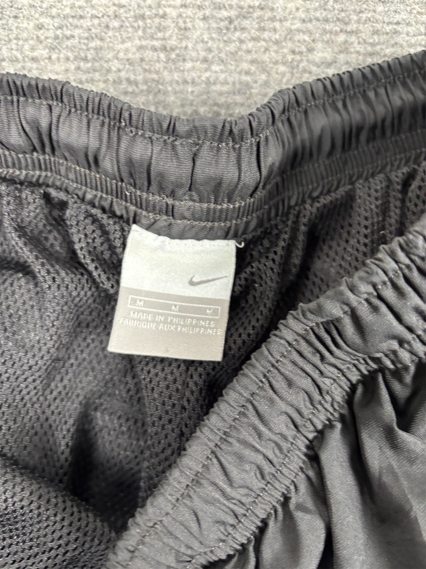 Vintage Y2K Nike Track Pants Men's M Black Double Piping Swoosh Joggers