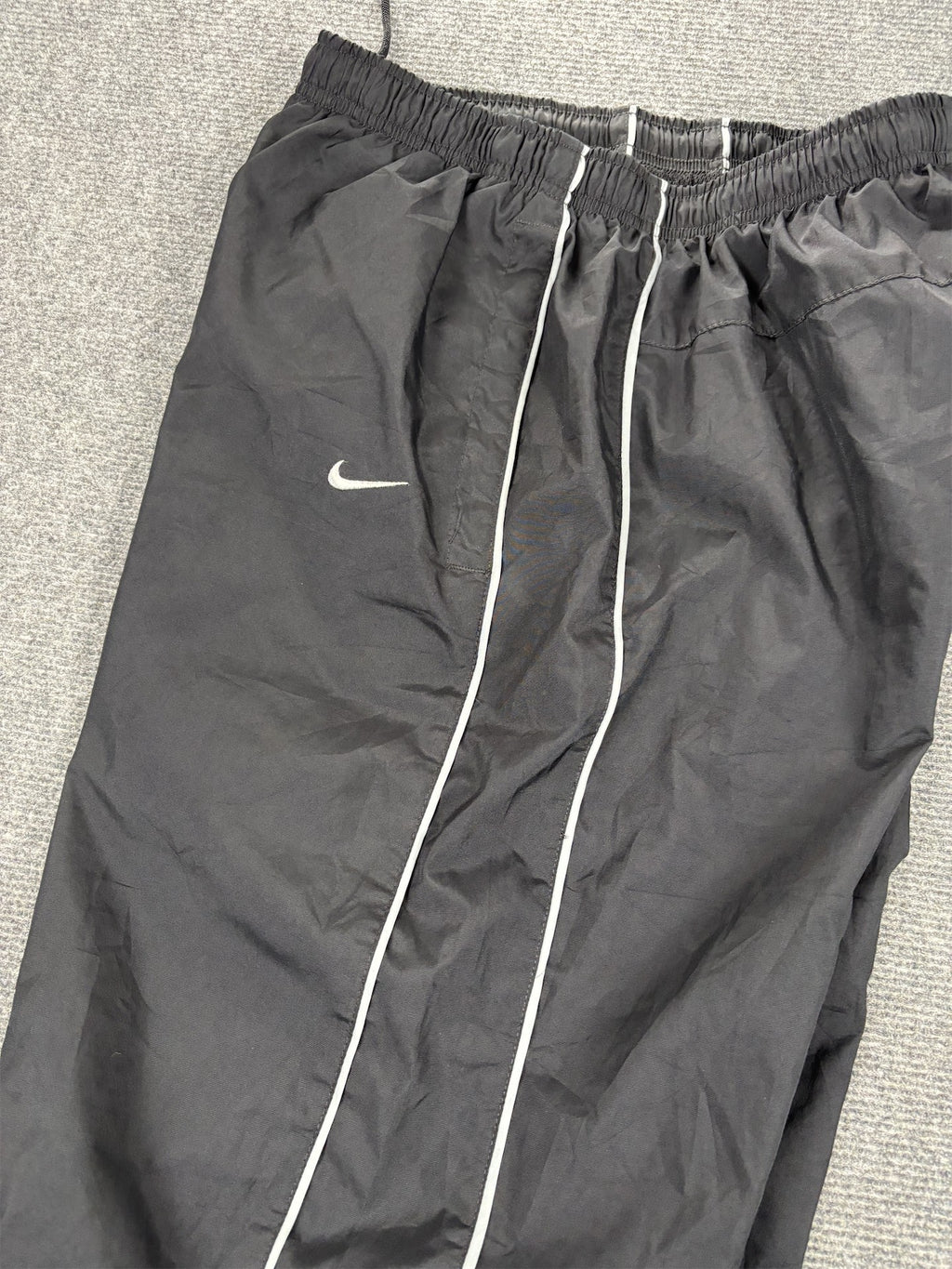 Vintage Y2K Nike Track Pants Men's M Black Double Piping Swoosh Joggers