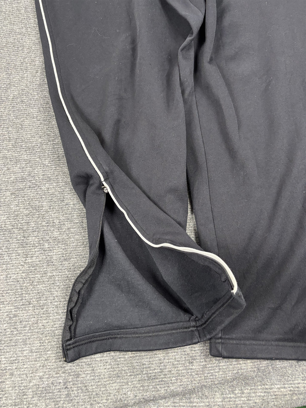 Vintage Y2K Nike Track Pants Men's L Black White Piping Swoosh Joggers