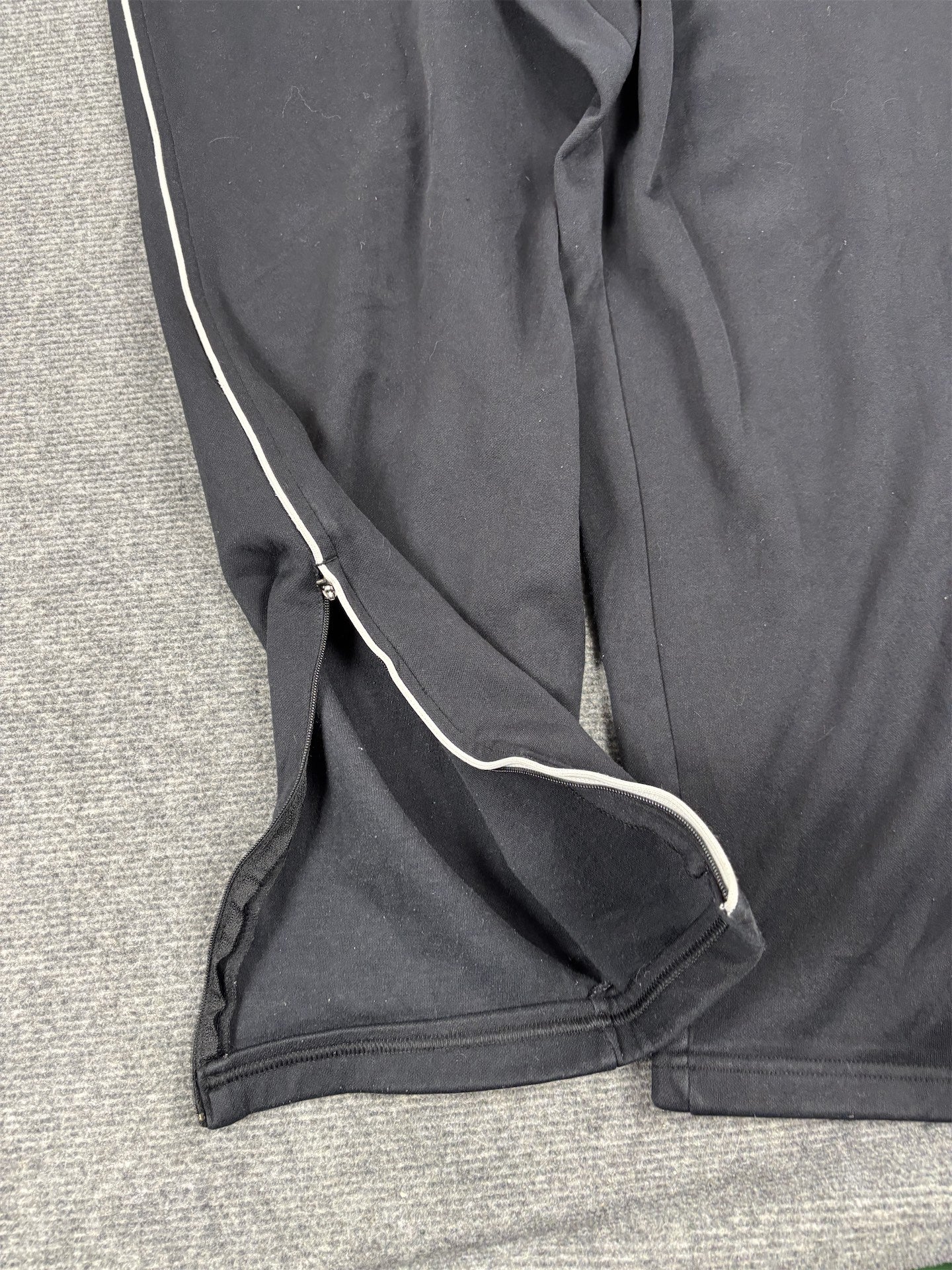 Vintage Y2K Nike Track Pants Men's L Black White Piping Swoosh Joggers