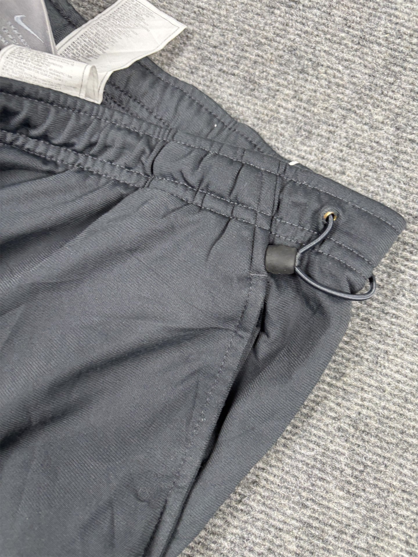 Vintage Y2K Nike Track Pants Men's XL Grey White Piping Swoosh Bungee Joggers