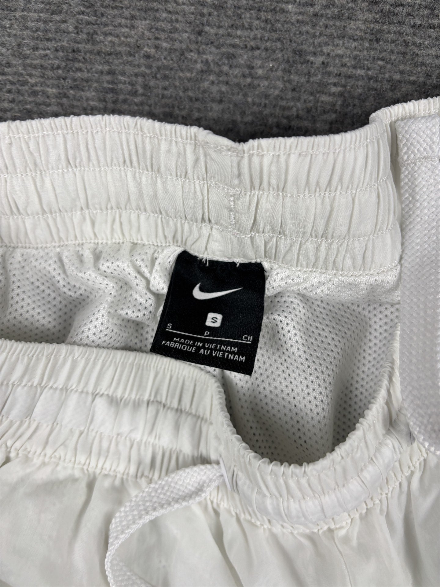 Nike Track Pants Men's S White Blue Pink Spell Out Cuffed Joggers