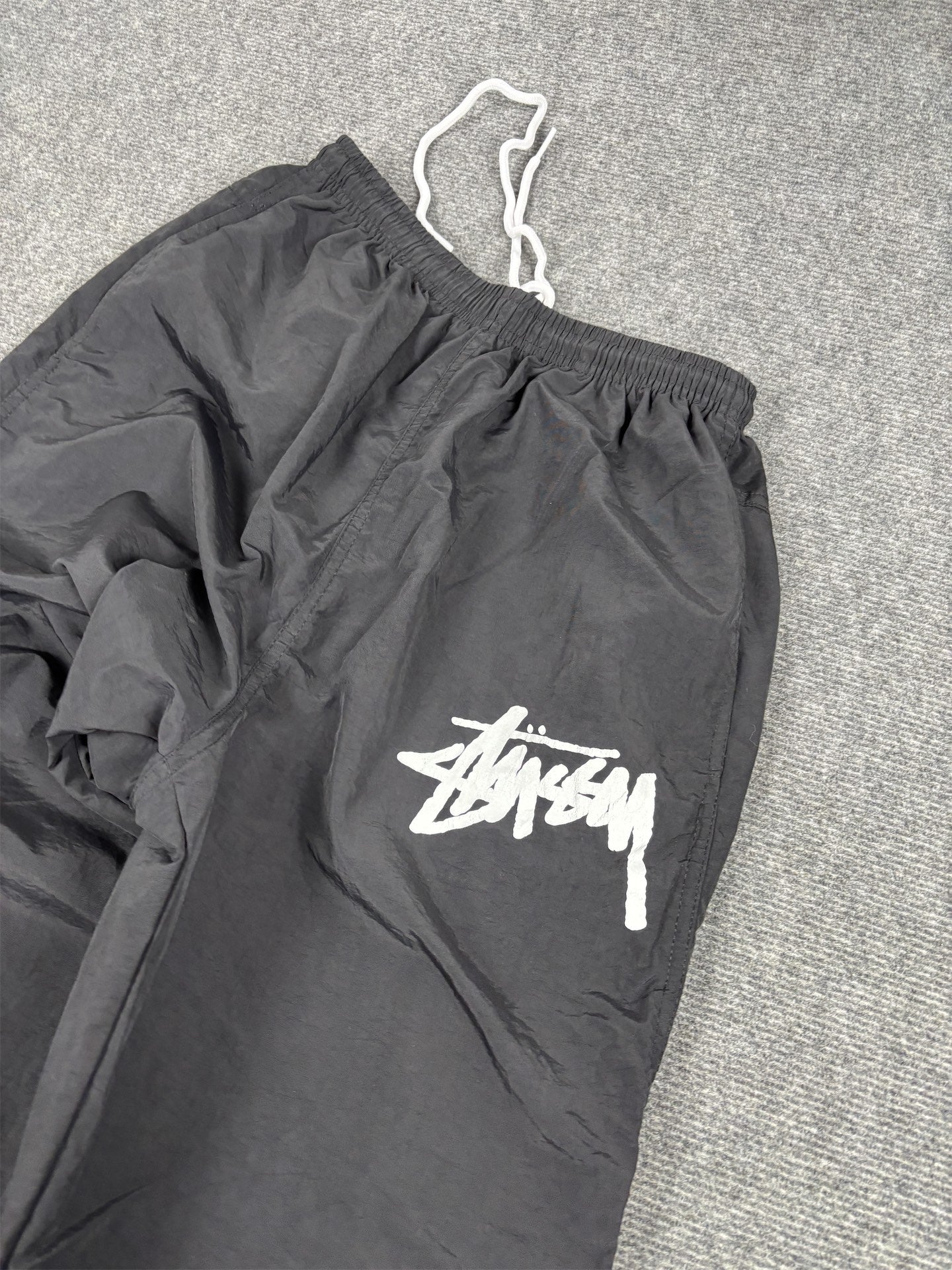 Nike x Stussy Track Pants Men's S Black White Off Black Spell Out Joggers