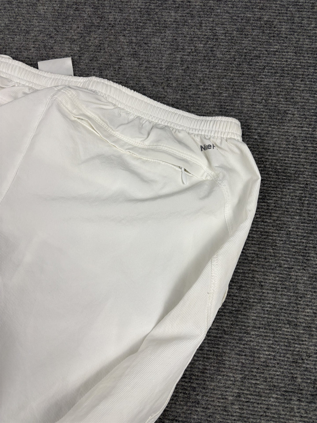 Vintage Y2K Nike Court Track Pants Men's M White Black Swoosh FITdry Joggers