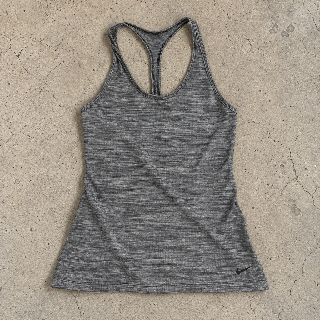 Nike Dri-FIT Racerback Top Women's Small Grey Petite Activewear Tank