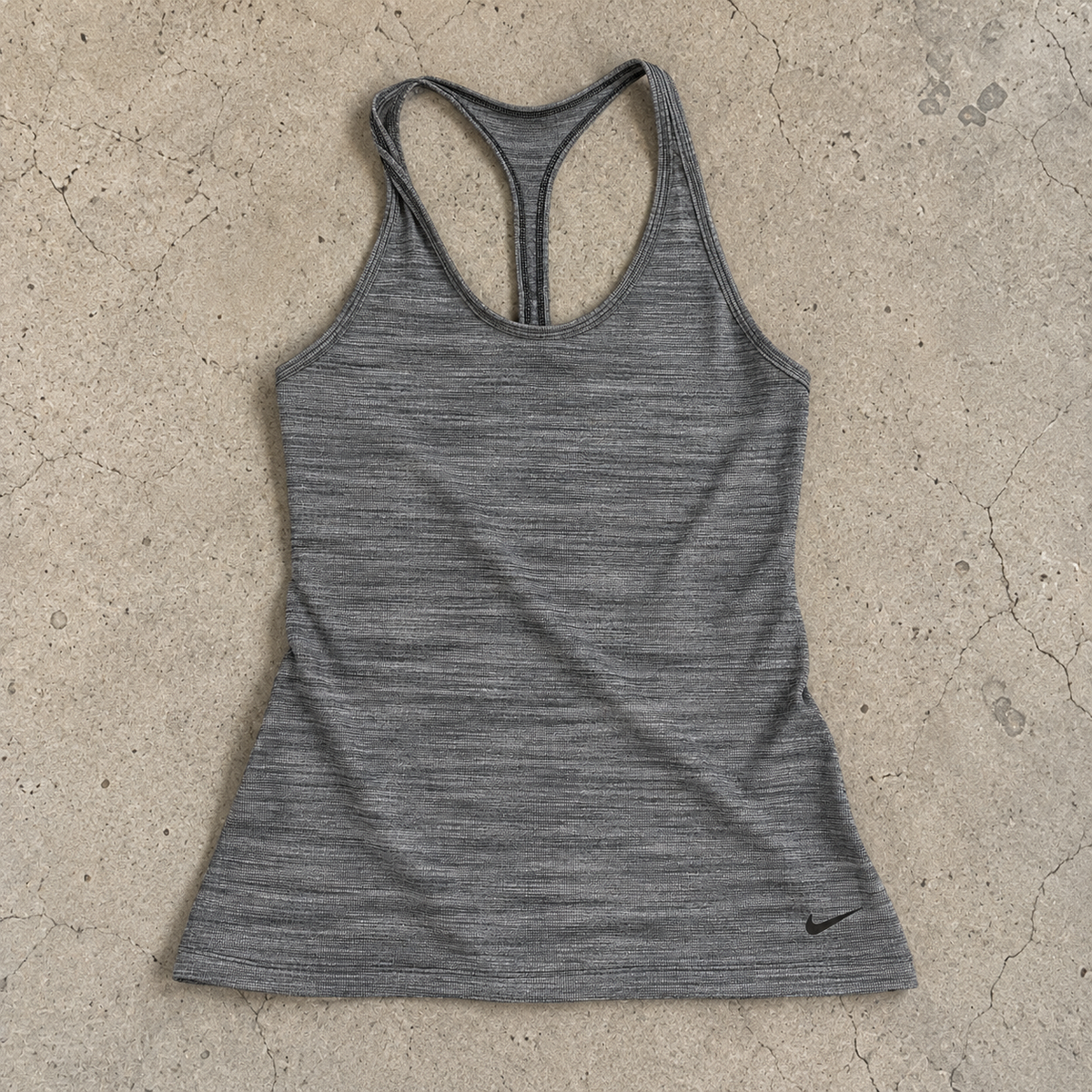 Nike Dri-FIT Racerback Top Women's Small Grey Petite Activewear Tank