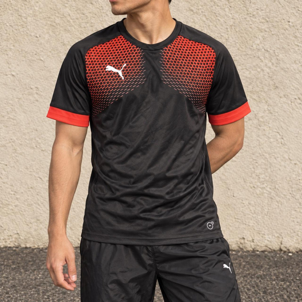 Puma Activewear Top Men's Medium Black Orange Japanese Dead Stock