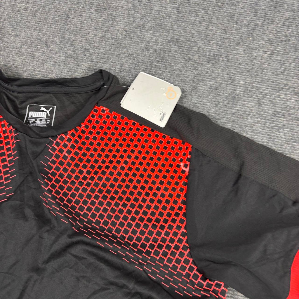 Puma Activewear Top Men's Medium Black Orange Japanese Dead Stock