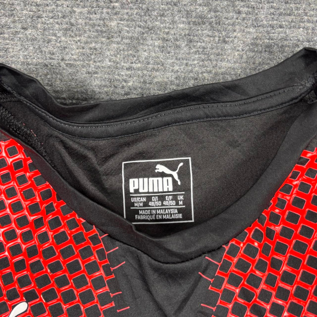 Puma Activewear Top Men's Medium Black Orange Japanese Dead Stock