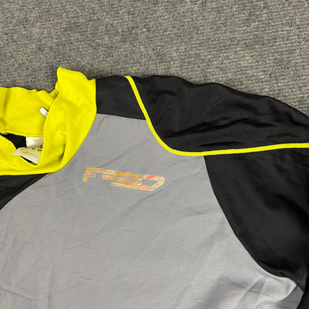 y2k Adidas Climacool F50 Compression Shirt Men's Small Grey Yellow Football Activewear