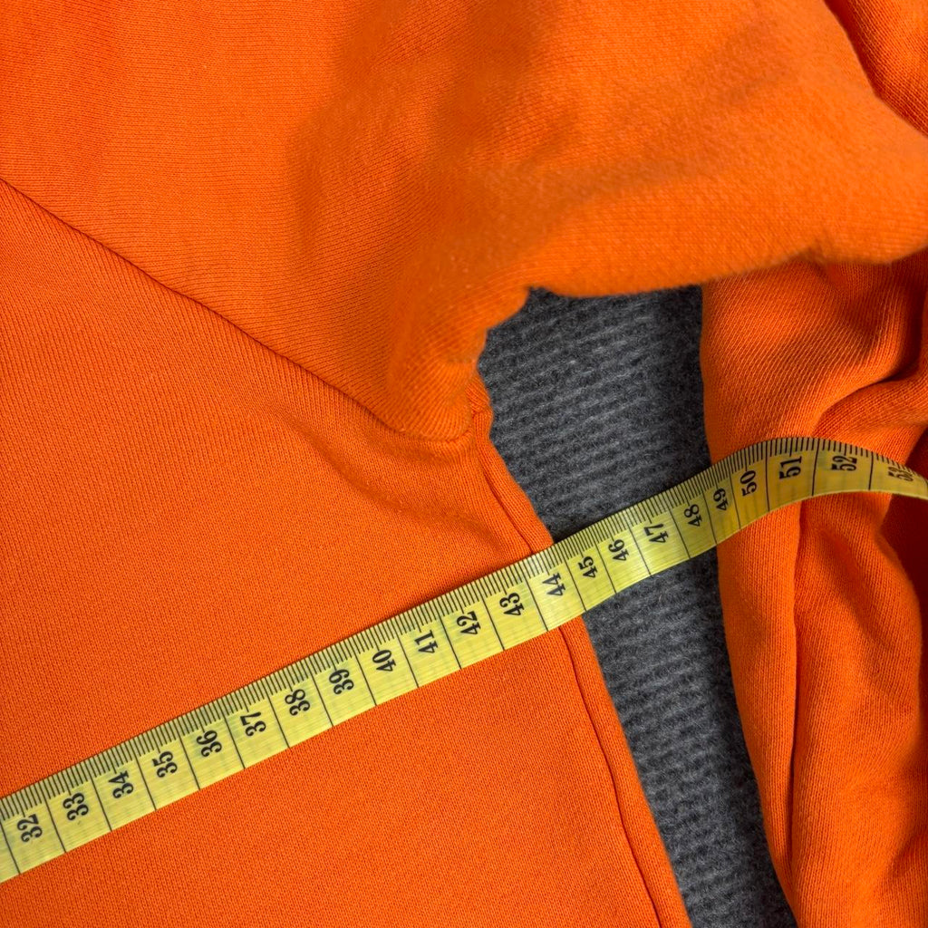 Adidas 3 Stripe Jumper Women's Small Orange White Centre Logo Sweatshirt