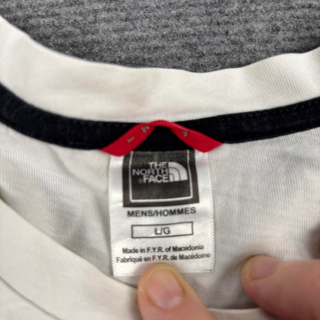 The North Face T-shirt Men's Large White Black Big Logo Gorpcore Top