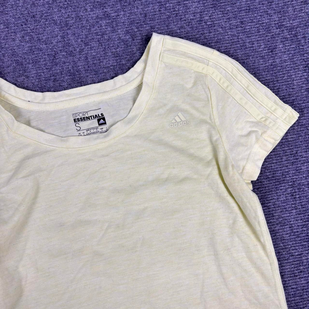 Adidas Climalite Top Women's XS Straw Yellow Cap Sleeve Activewear T-shirt