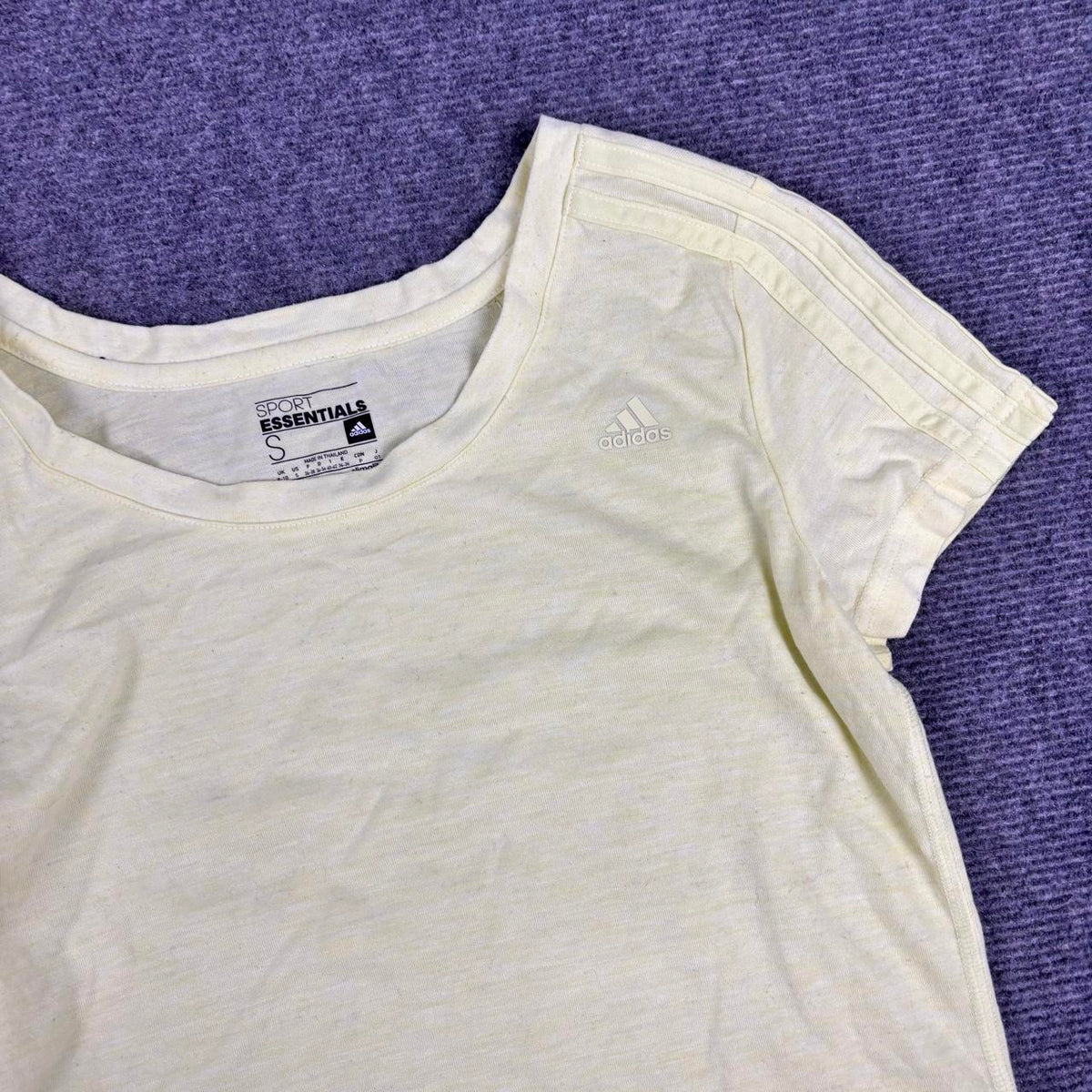 Adidas Climalite Top Women's XS Straw Yellow Cap Sleeve Activewear T-shirt
