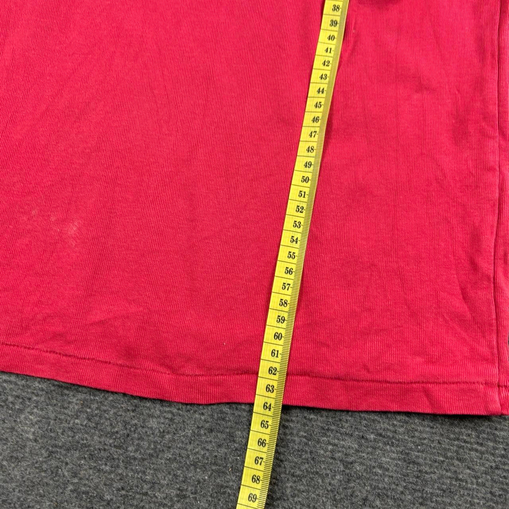 Ralph Lauren Sport V-neck Top Women's Small Red Green Small Pony Activewear T-shirt