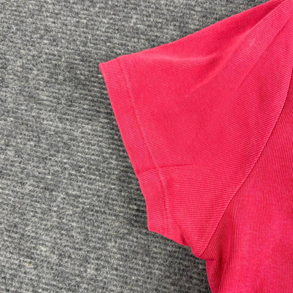 Ralph Lauren Sport V-neck Top Women's Small Red Green Small Pony Activewear T-shirt