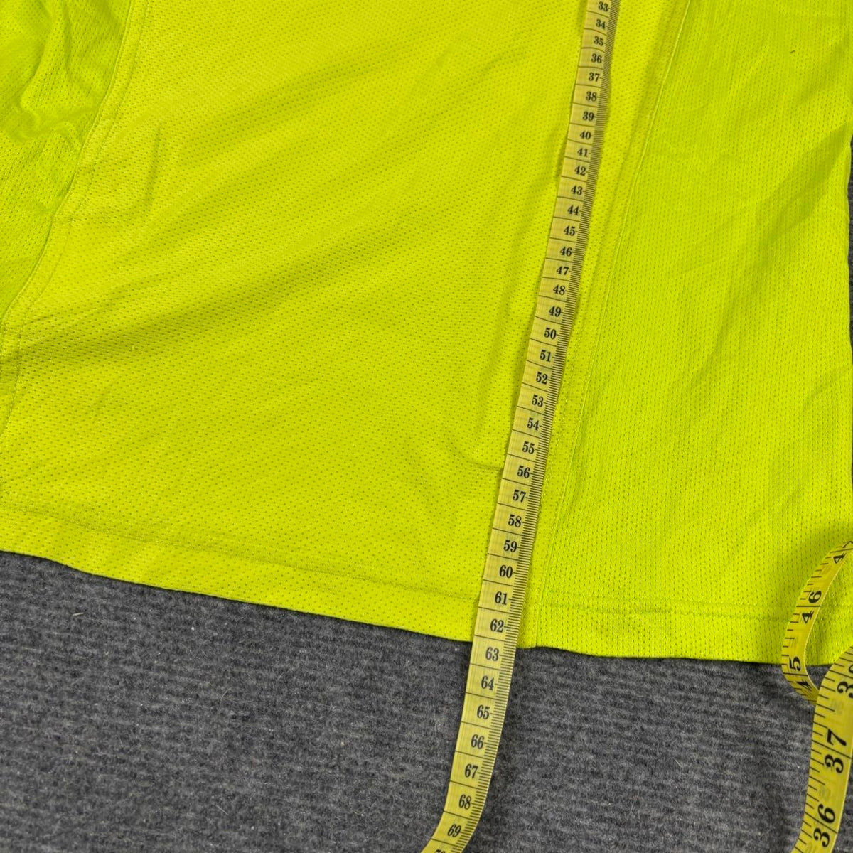 Nike Dri-Fit Mesh Activewear Top Women's XS Fluro Green Grey Japanese Stock