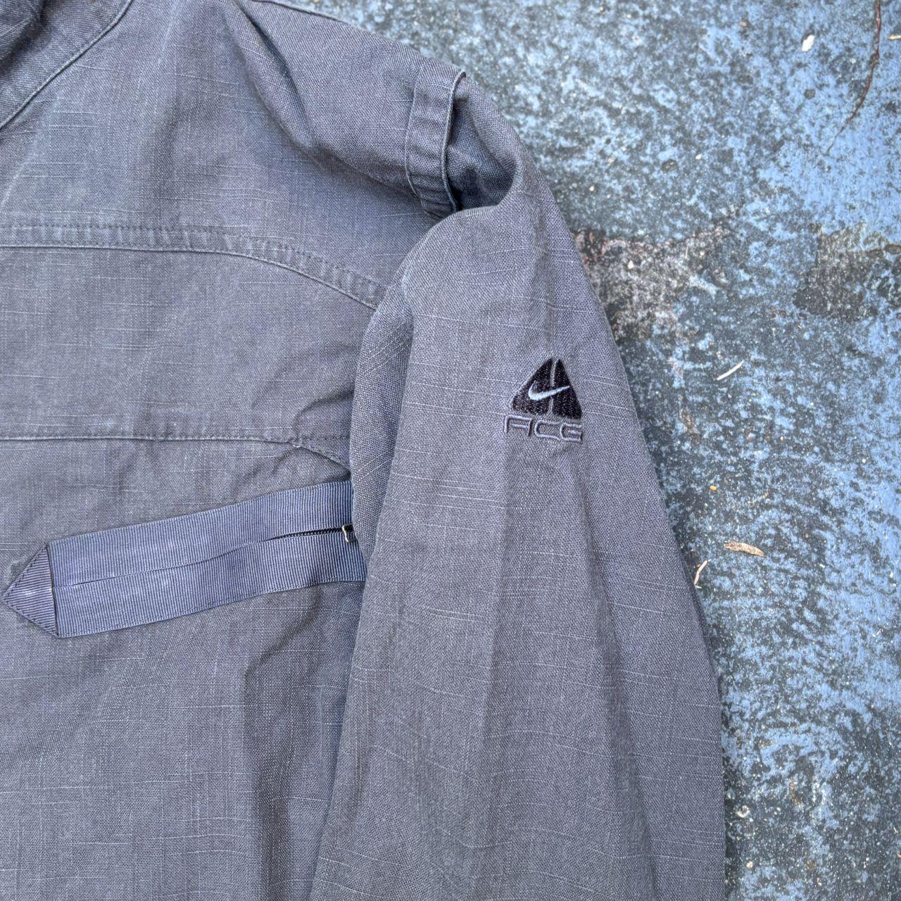 Vintage Y2K Nike ACG Jacket Size M Grey Spell Out Logo Pocket Zip Details