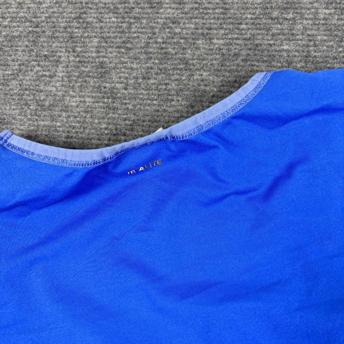 y2k Adidas Scoop Neck Top Women's XS Small Blue Petite Activewear
