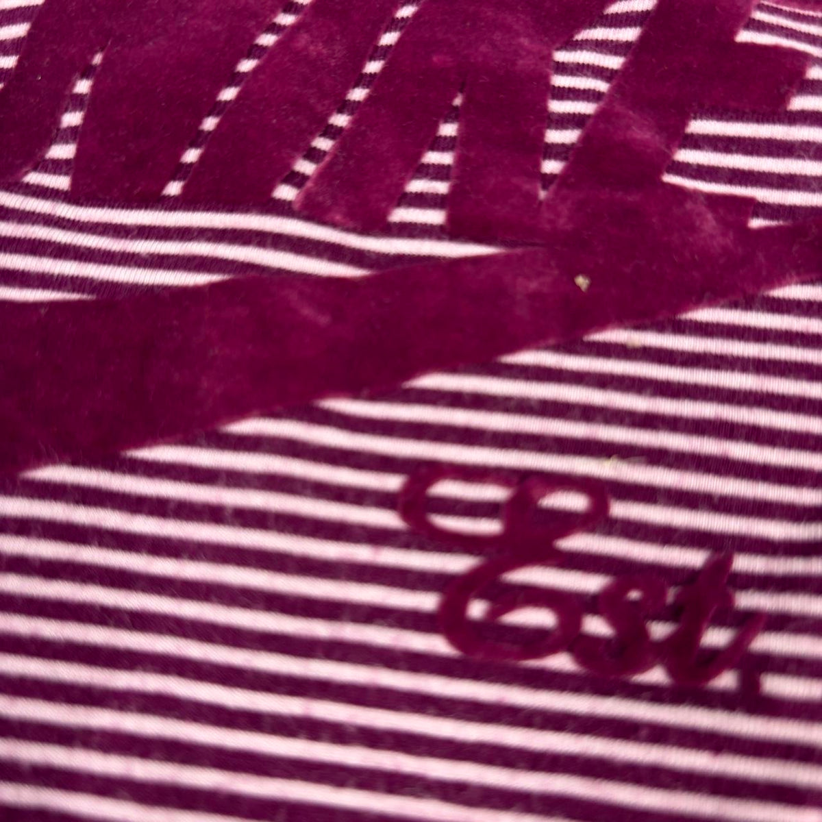 Vintage Y2K Nike Scoop Neck Top Women's Small Purple Striped Felt Logo Activewear