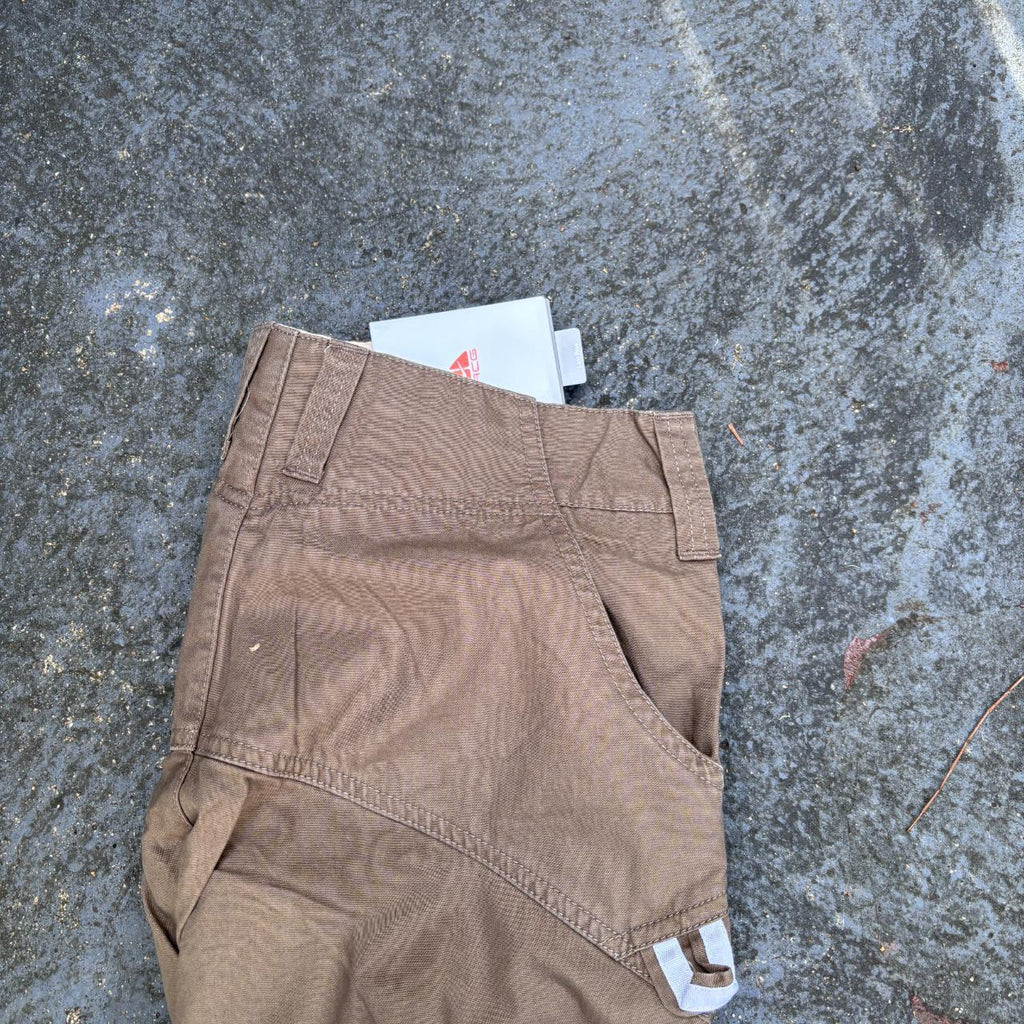 Vintage Y2K Nike ACG Pants Womens S Brown Double Knee Hiking Chinos
