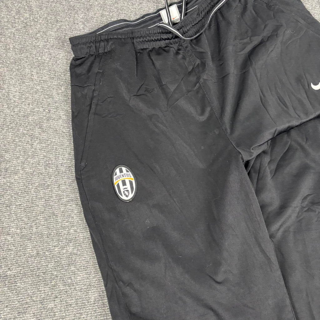 00s Nike Football x Juventus Track Pants Men's XL Black Ankle Zips