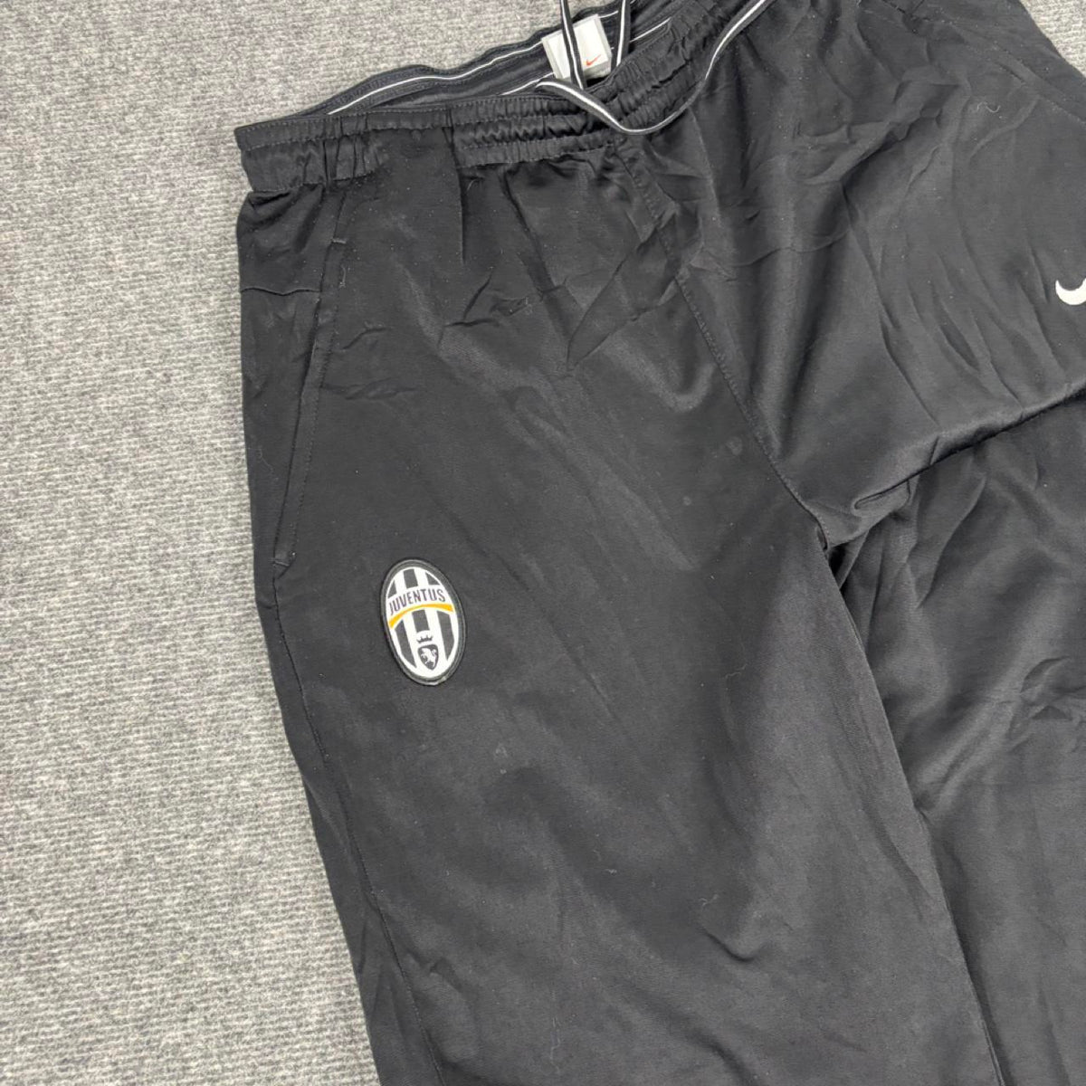 00s Nike Football x Juventus Track Pants Men's XL Black Ankle Zips