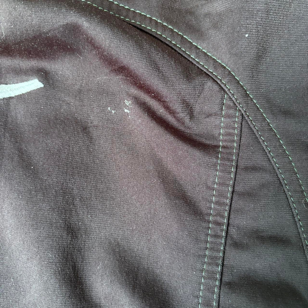 Vintage 90s Nike Jacket Men's Medium Black White Swoosh Full Zip Mock Neck