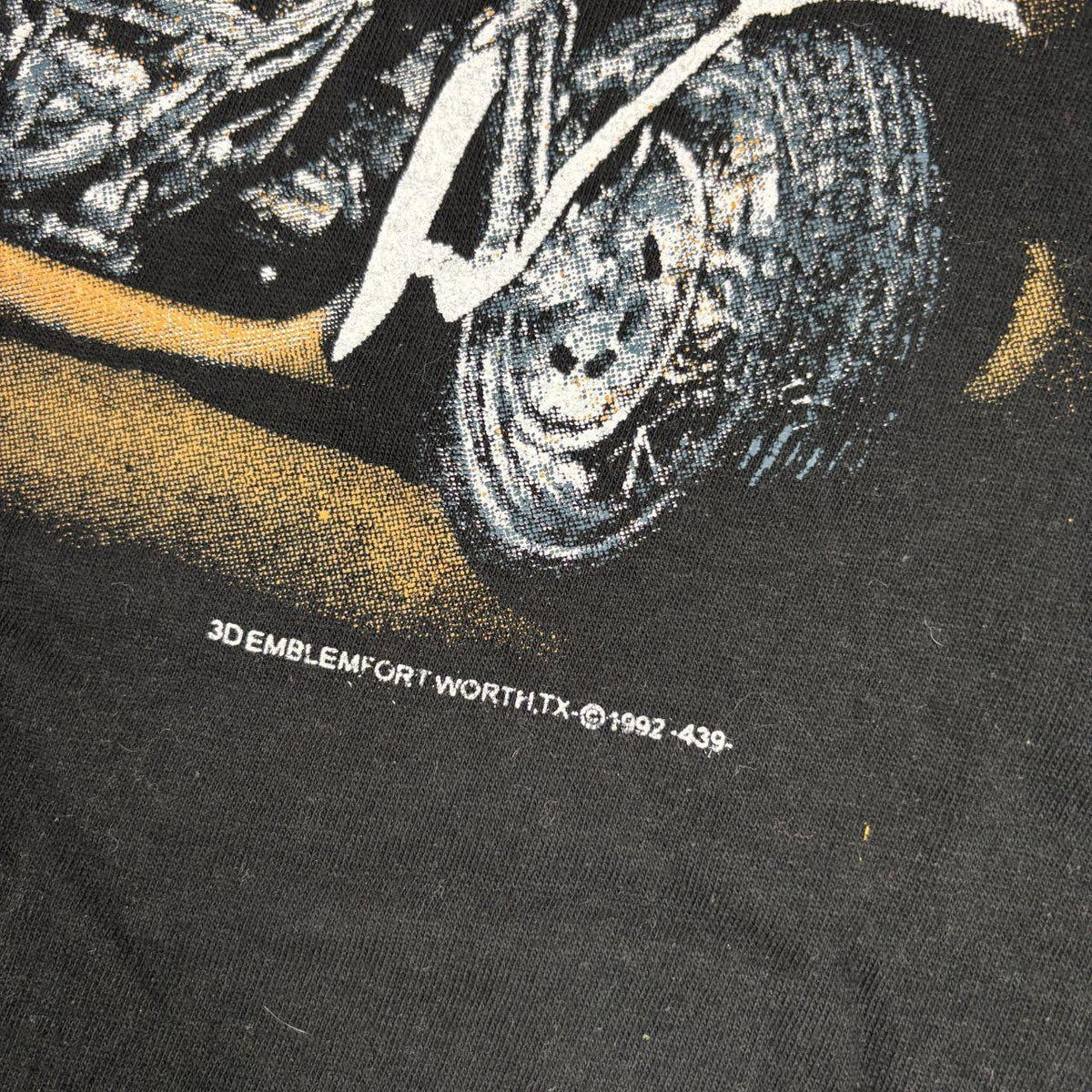 Vintage 90s Harley Davidson 3D Emblem T-shirt Men's XL Black Fort Worth Most Wanted