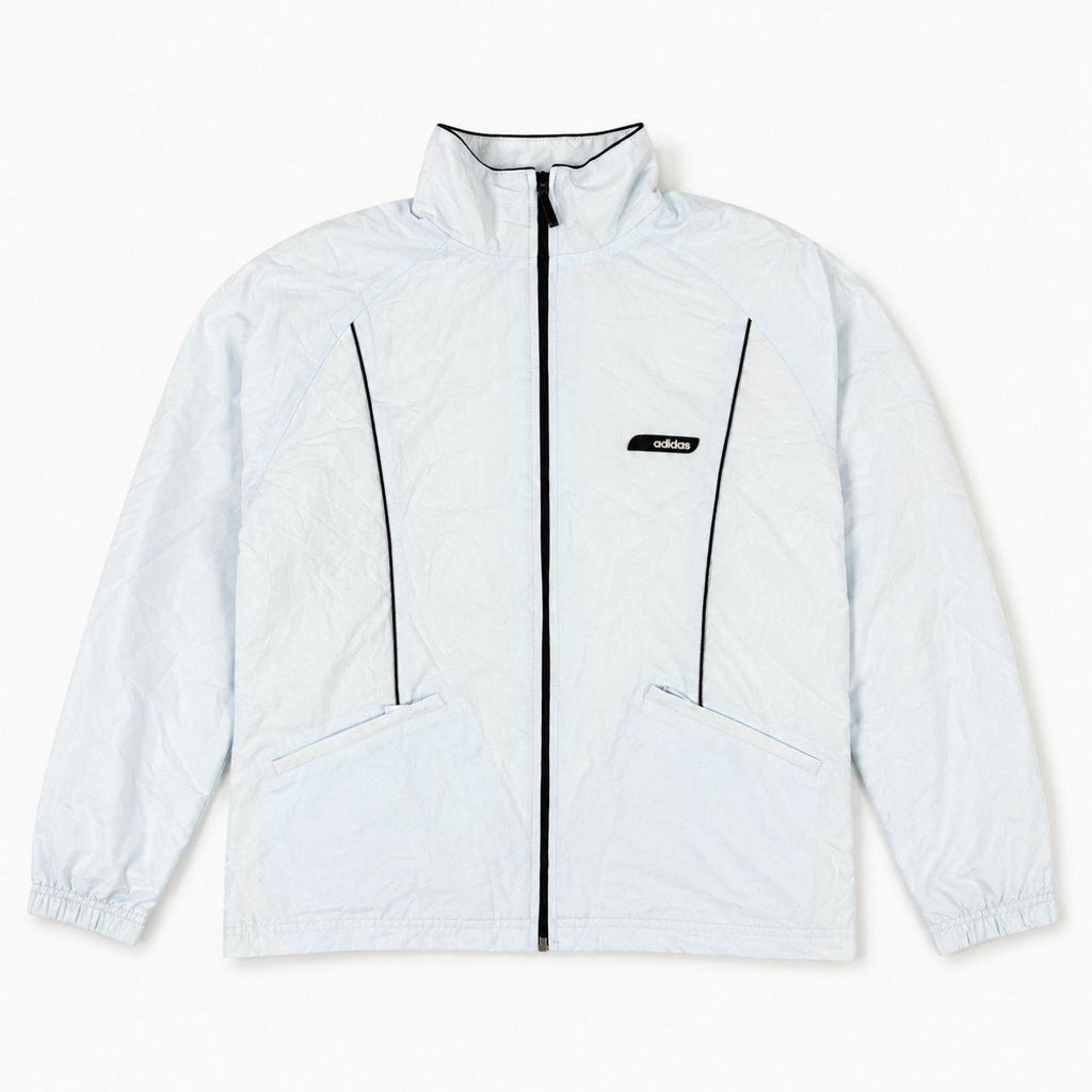 Vintage y2k Adidas Jacket Women's Medium Baby Blue Full Zip Activewear