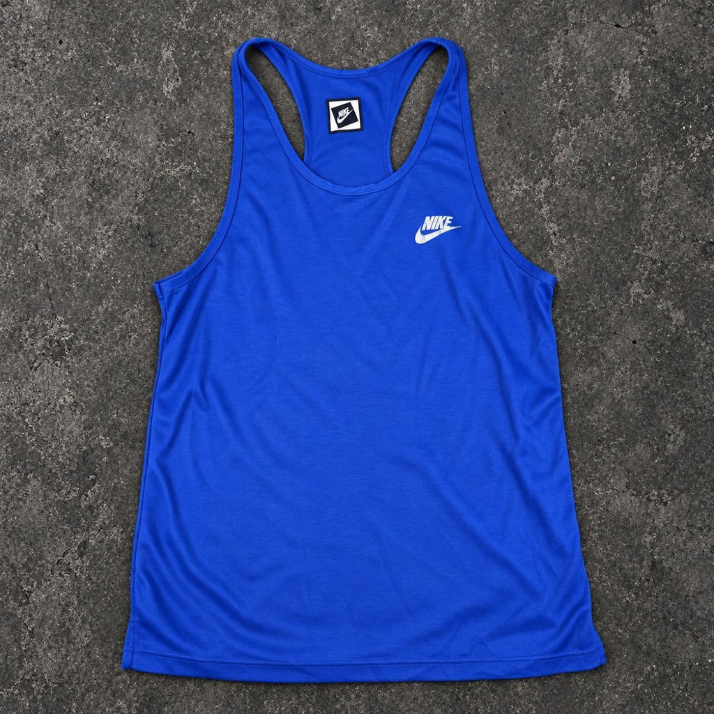 Vintage Nike Running Tank Top Women's Medium Blue Activewear