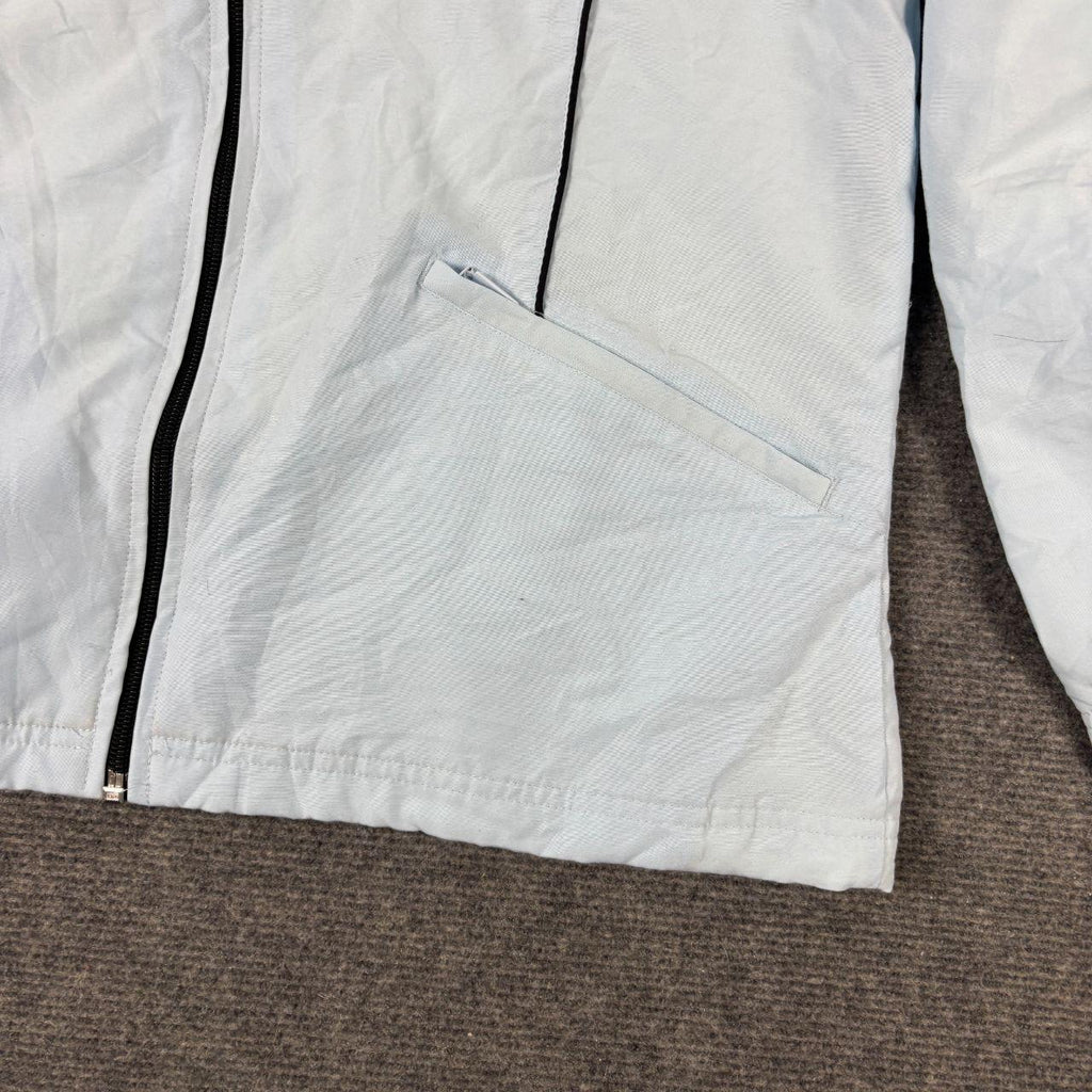 Vintage y2k Adidas Jacket Women's Medium Baby Blue Full Zip Activewear
