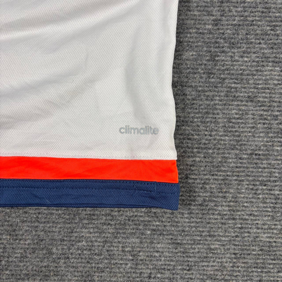 y2k Adidas Climalite Polo Shirt Women's Small White Orange Petite Activewear
