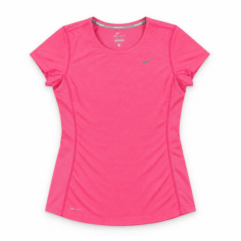 Nike Dri-Fit Running Top Women's Small Pink Activewear T-shirt