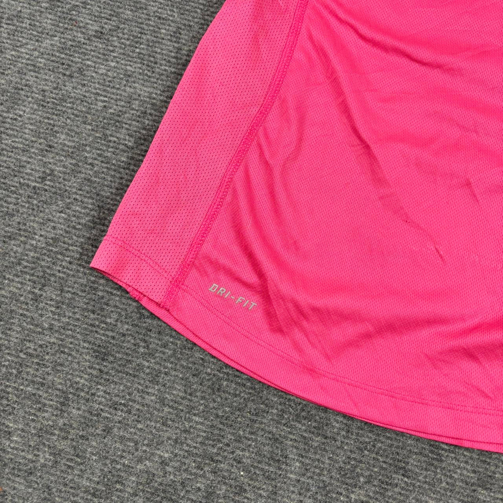 Nike Dri-Fit Running Top Women's Small Pink Activewear T-shirt