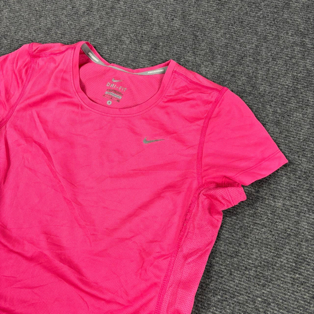 Nike Dri-Fit Running Top Women's Small Pink Activewear T-shirt