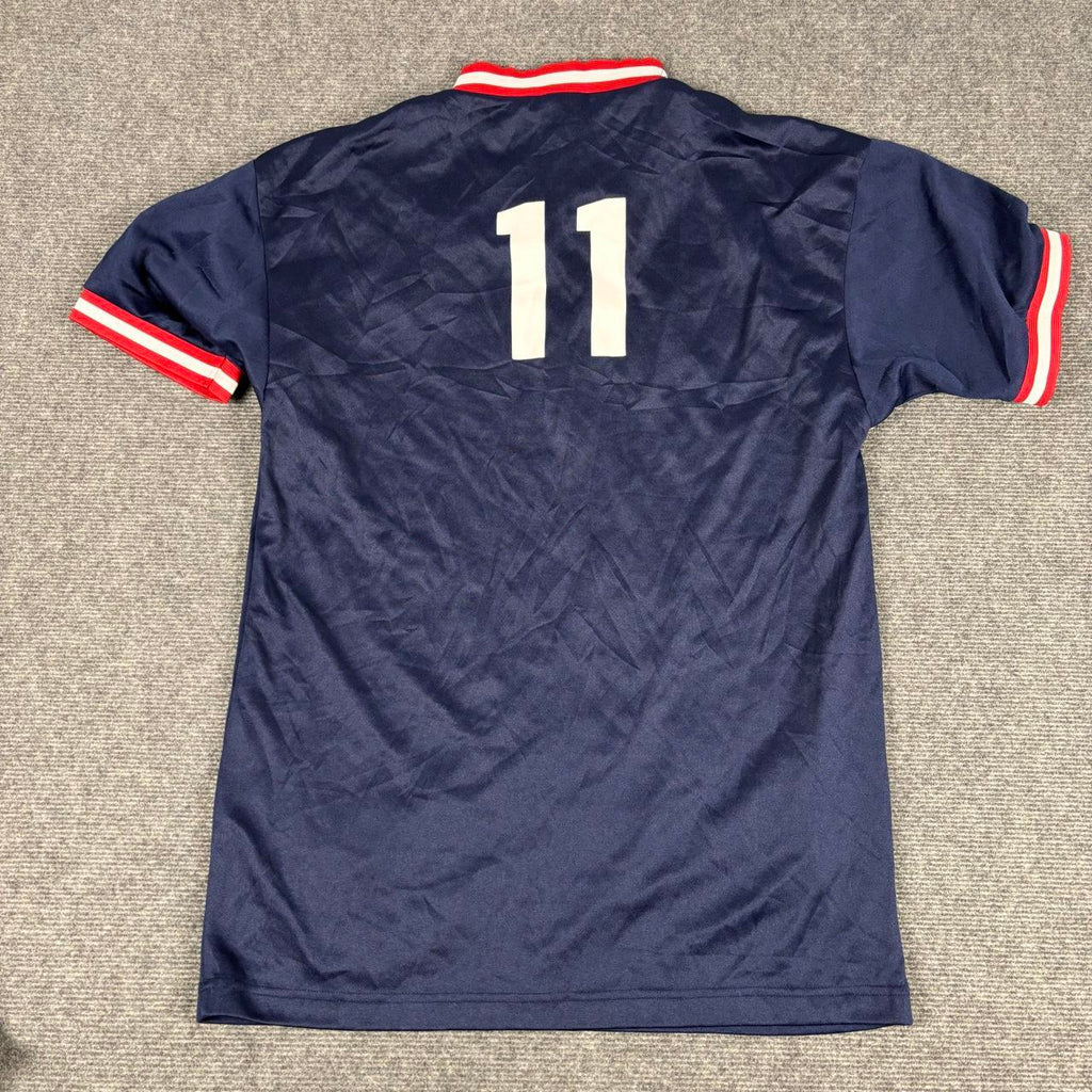 Vintage Cooperstown Little League Baseball Jersey Men's Medium Navy Satin Style