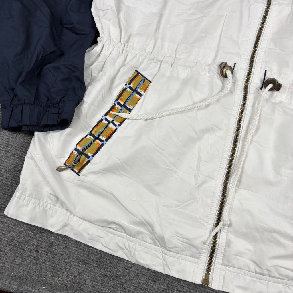 Vintage 90s Reebok Jacket Women's Large Retro Cinch Waist Windbreaker Full Zip